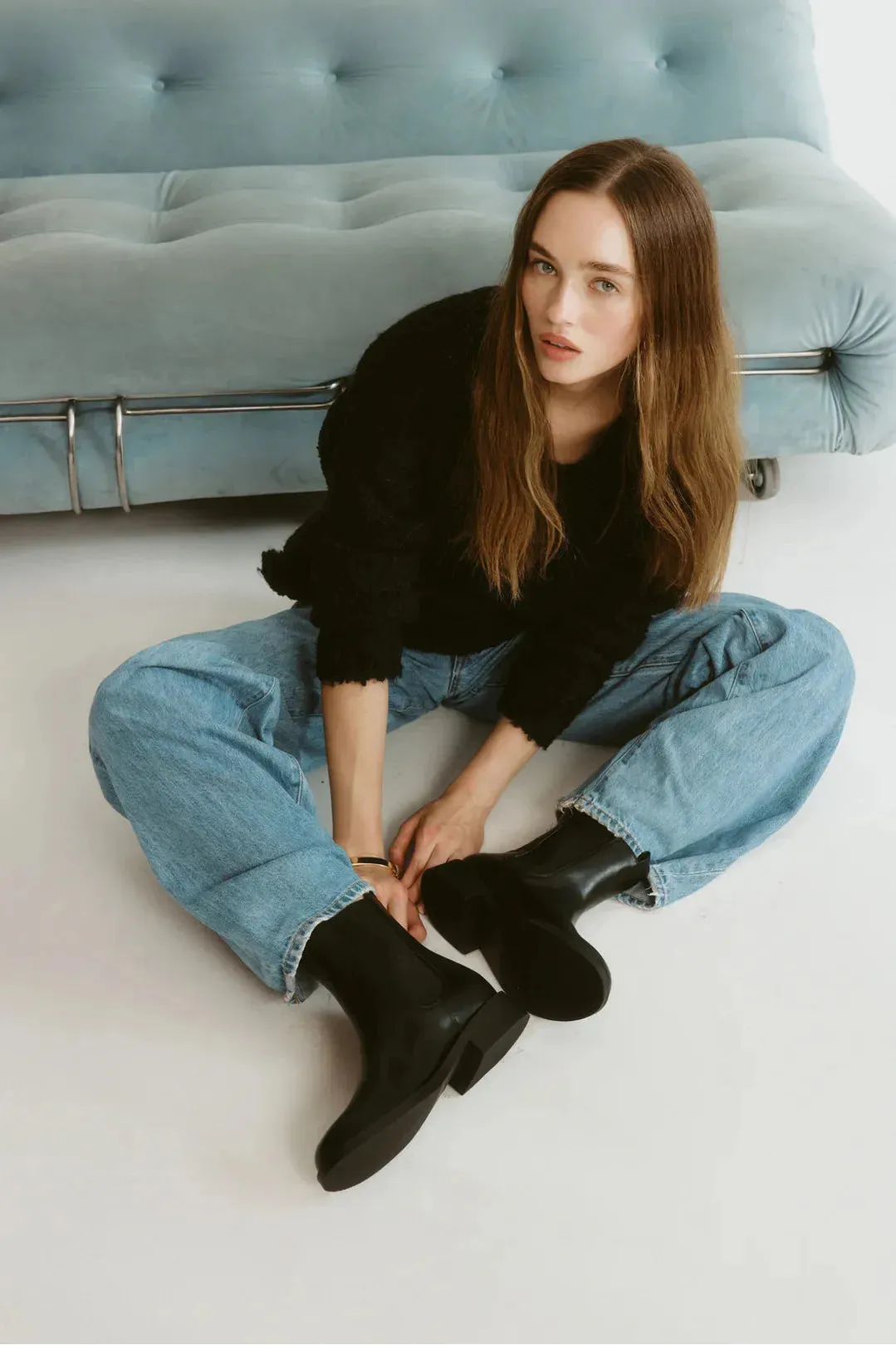 Grayson Chelsea Ankle Boots Black