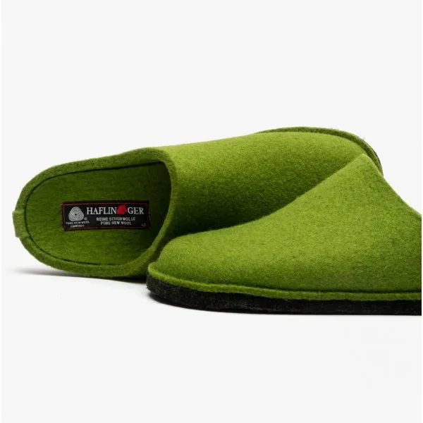 Haflinger SOFT Womens Wool Slippers Green