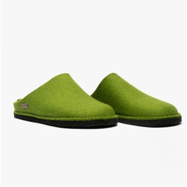 Haflinger SOFT Womens Wool Slippers Green