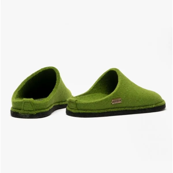 Haflinger SOFT Womens Wool Slippers Green