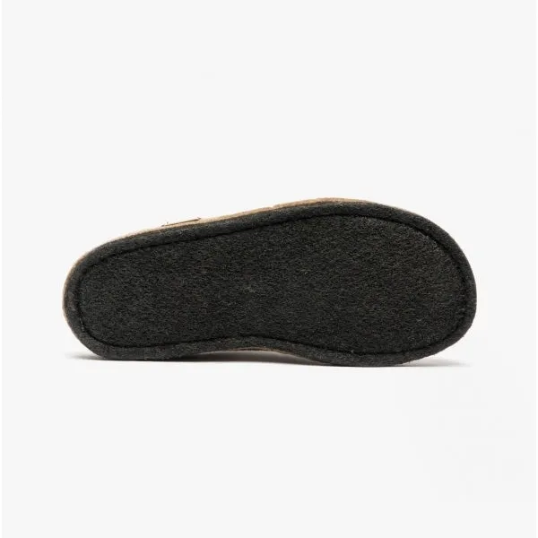 Haflinger SOFT Womens Wool Slippers Taupe