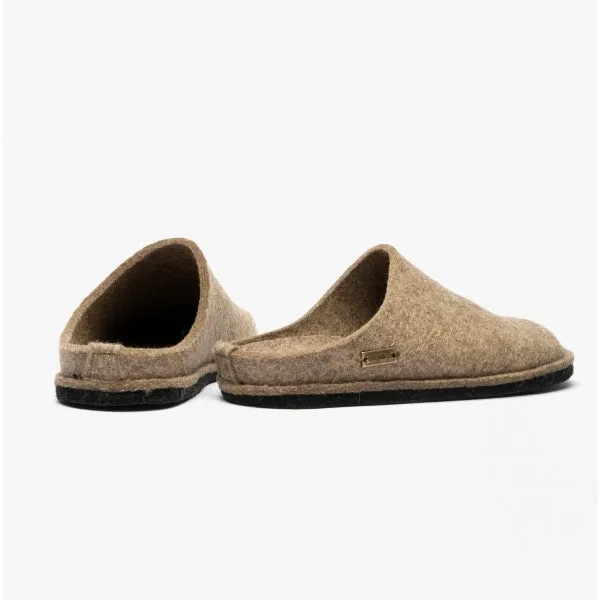 Haflinger SOFT Womens Wool Slippers Taupe