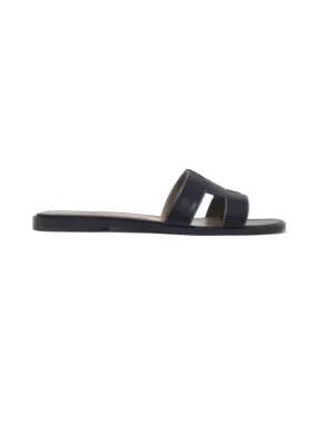 Hermes W Shoe Size 40.5 WB! 'Oran' H Leather Sandal