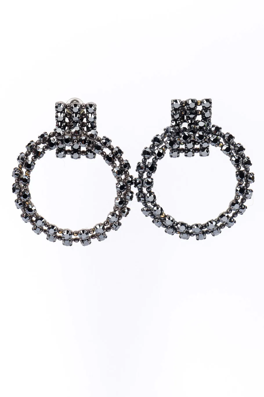Hinged Hoop Drop Earrings