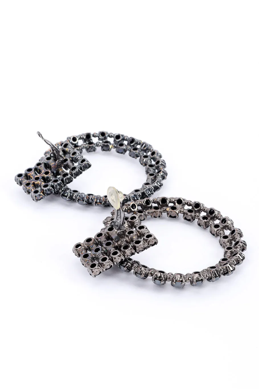 Hinged Hoop Drop Earrings