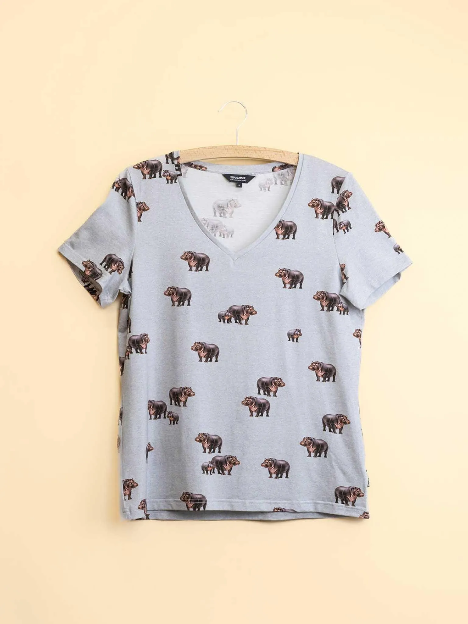 Hippos V-neck T-shirt Dames