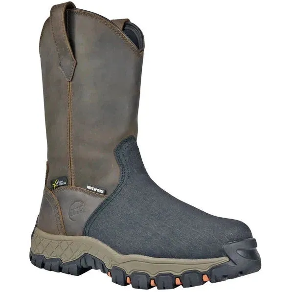 Hoss Men's Recon XRD 11" Composite Toe Met Guard Wellington Boot- Brown- 94031