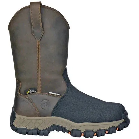 Hoss Men's Recon XRD 11" Composite Toe Met Guard Wellington Boot- Brown- 94031