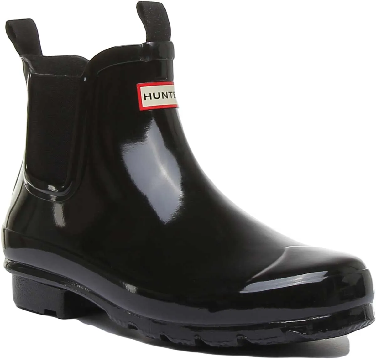 Hunter Original Junior Chelsea In Black Patent