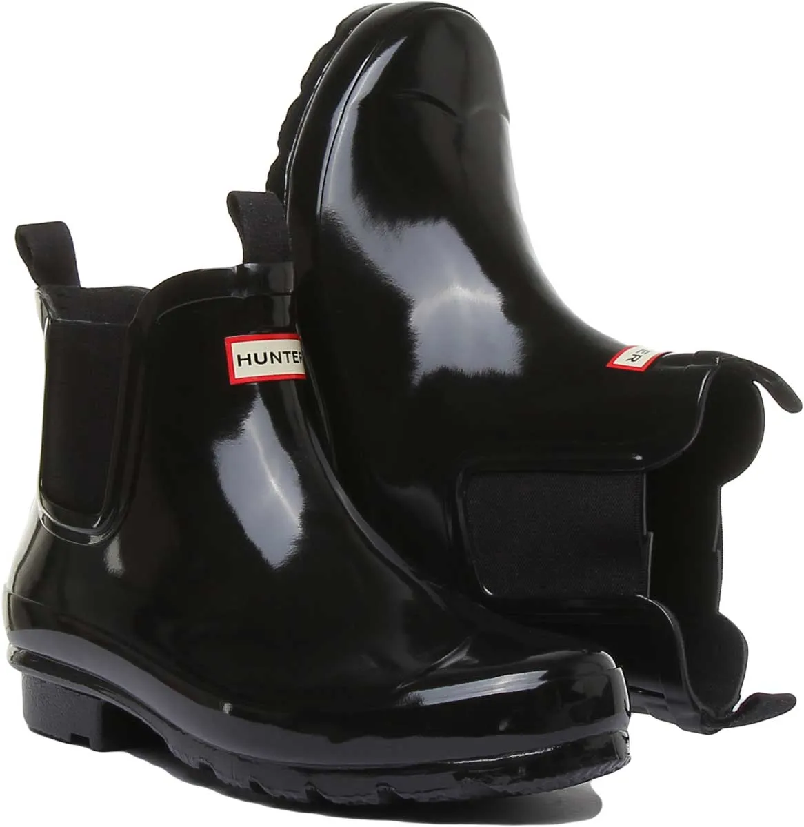 Hunter Original Junior Chelsea In Black Patent