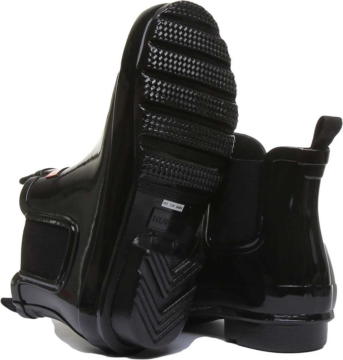 Hunter Original Junior Chelsea In Black Patent