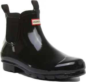 Hunter Original Junior Chelsea In Black Patent