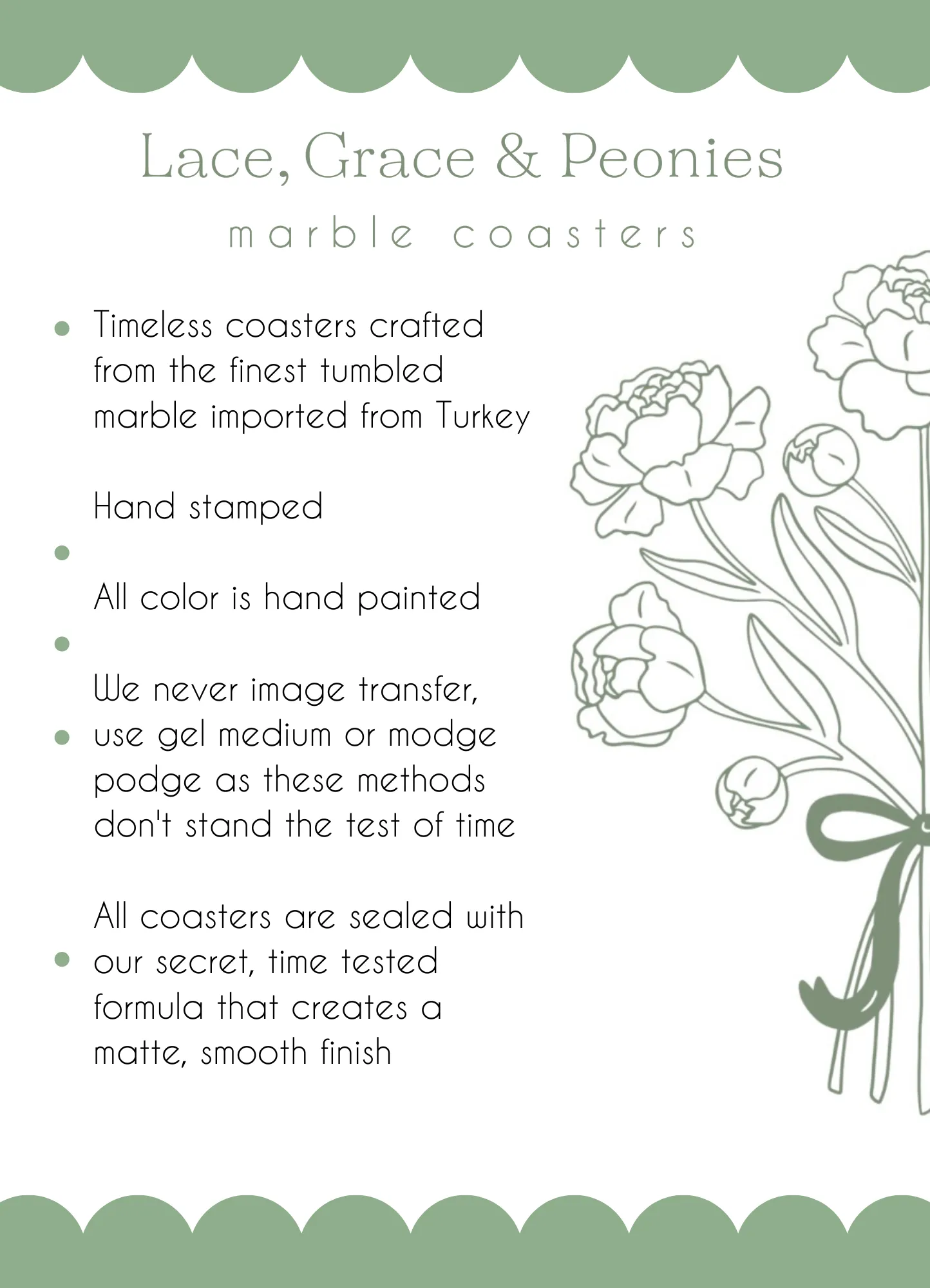 Lace, Grace & Peonies Marble Coasters - Coastal Cowboy Boot Marble Coaster