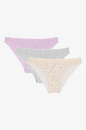 Lavender Day 3-Pack Pointel Multicolored Slip Panties