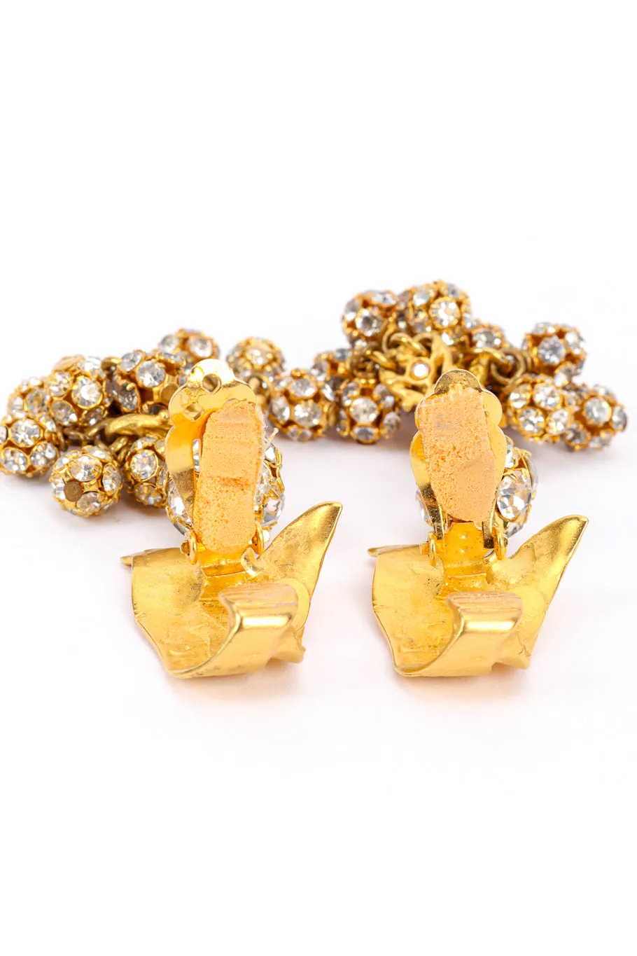 Leaf Crystal Drop Earring