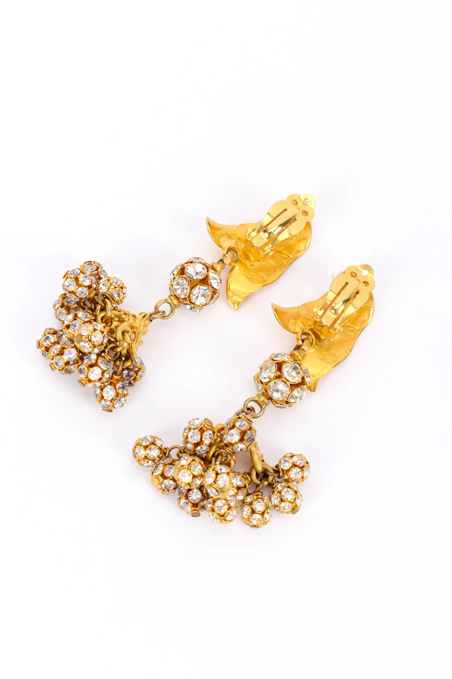Leaf Crystal Drop Earring
