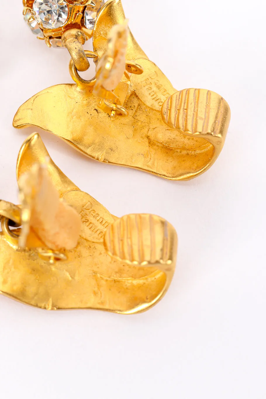 Leaf Crystal Drop Earring