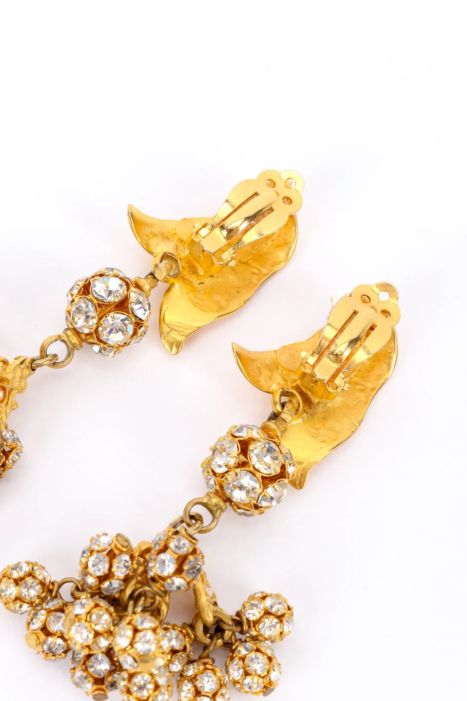 Leaf Crystal Drop Earring