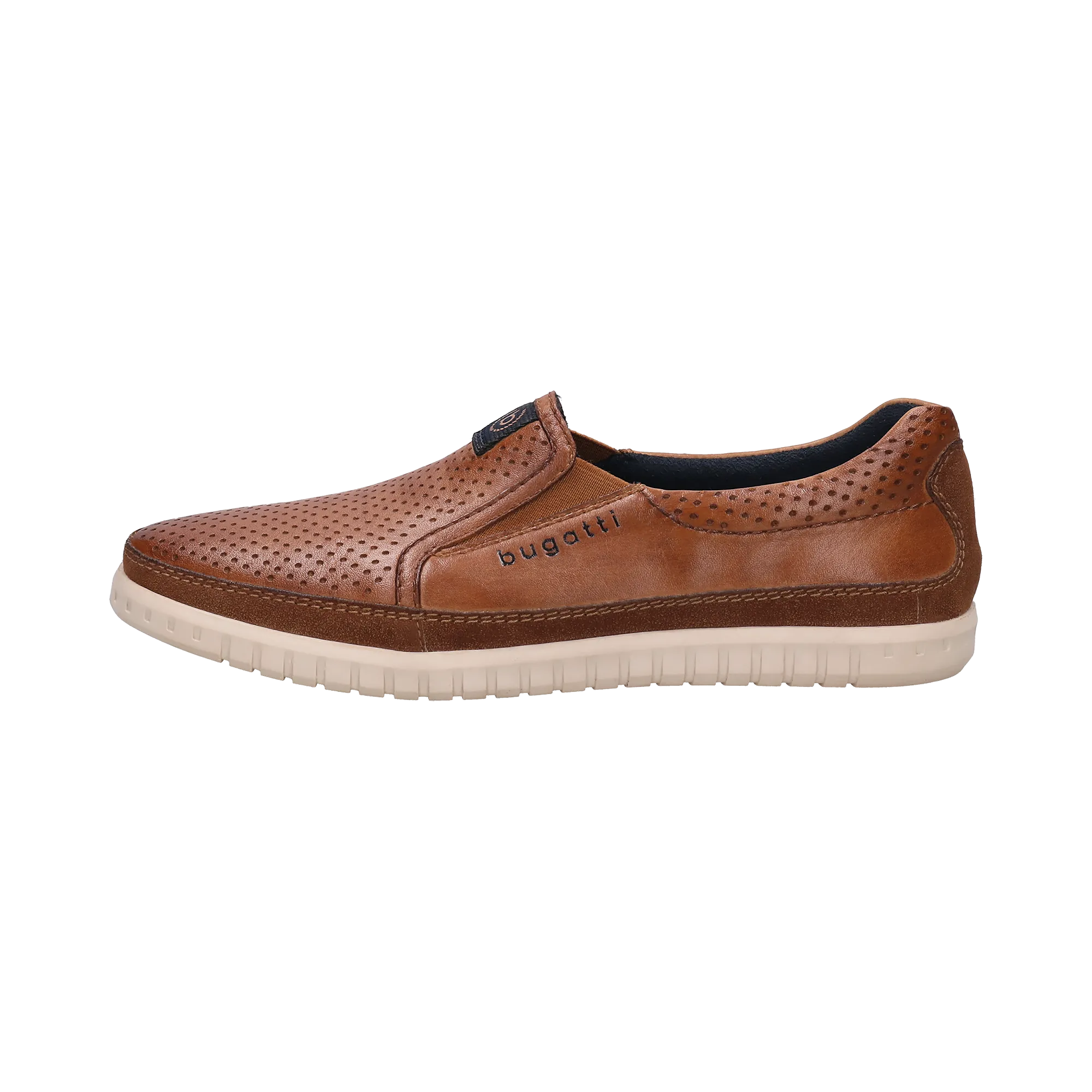 Leder Slip on cognac