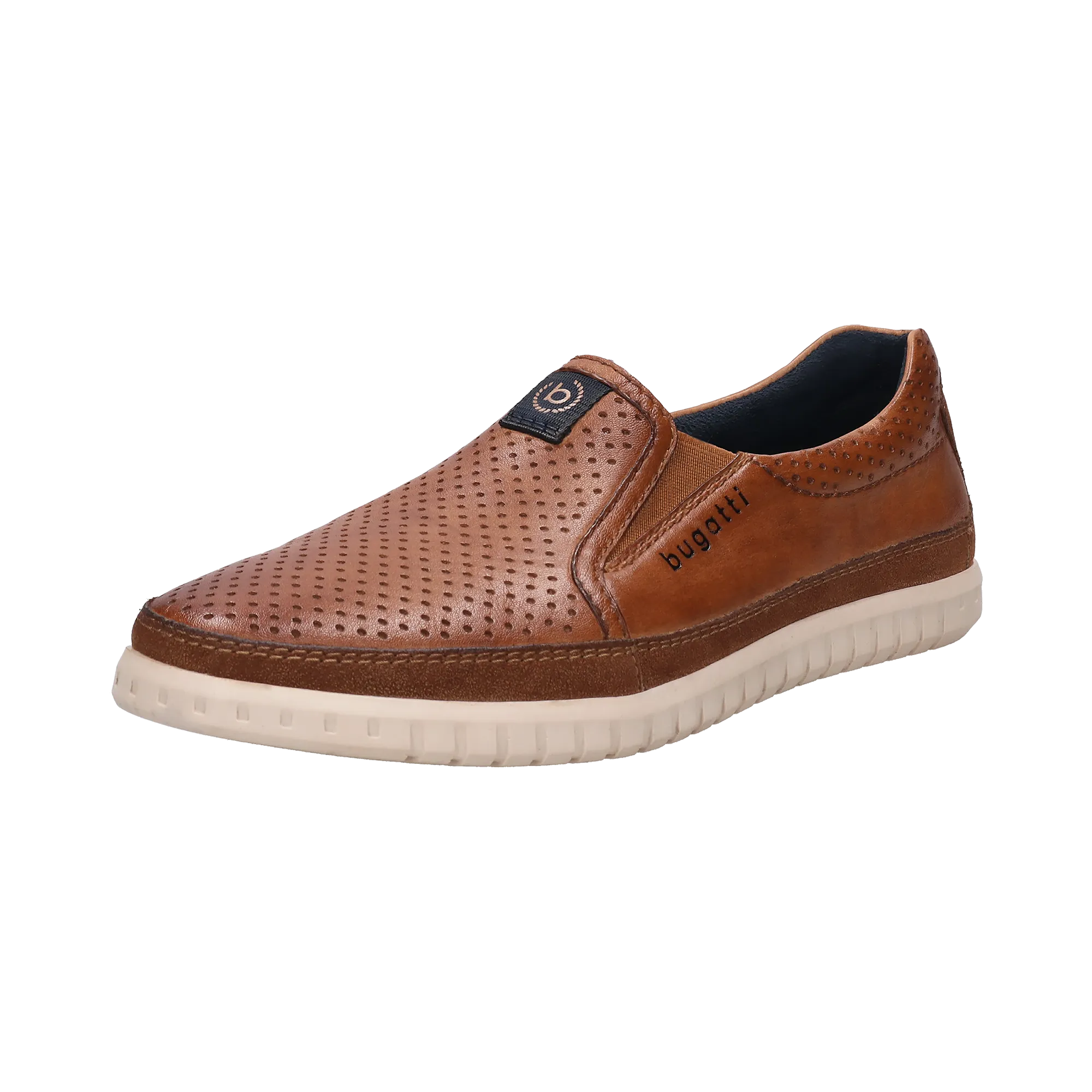 Leder Slip on cognac