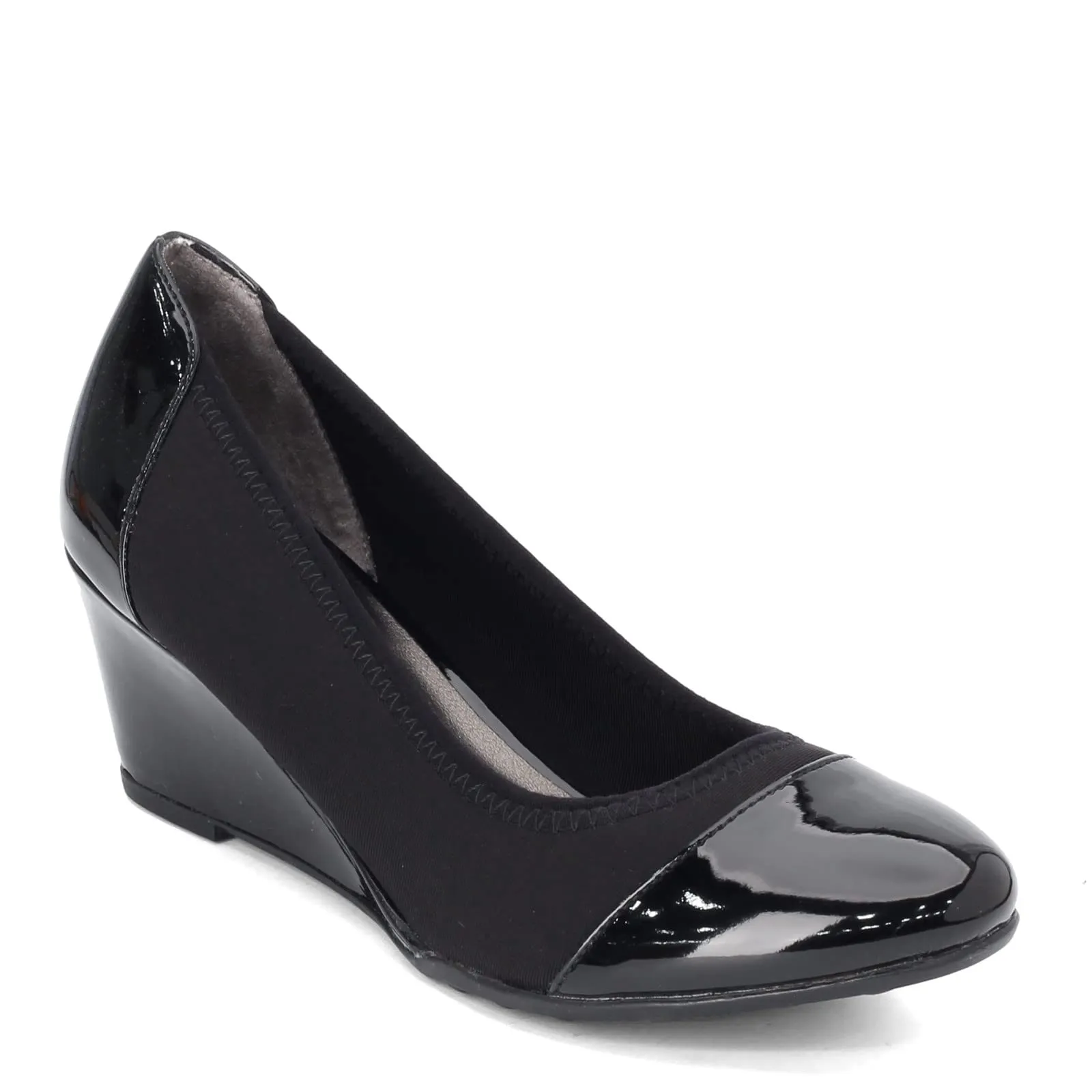 LifeStride Womens Juliana Str Pump, Black, 7 Wide US