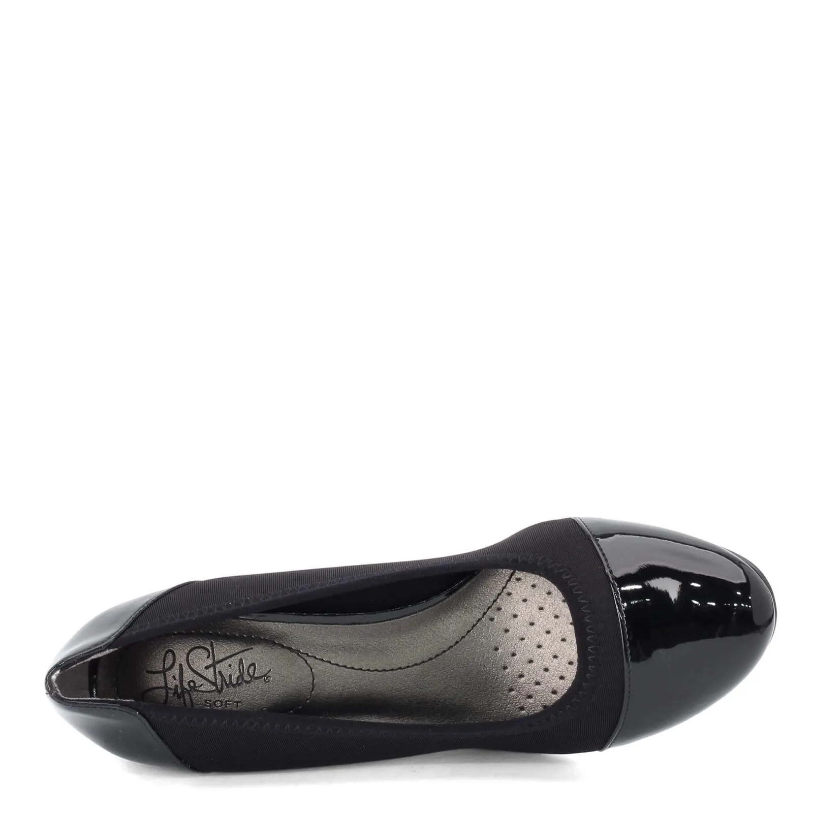 LifeStride Womens Juliana Str Pump, Black, 7 Wide US