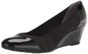 LifeStride Womens Juliana Str Pump, Black, 7 Wide US