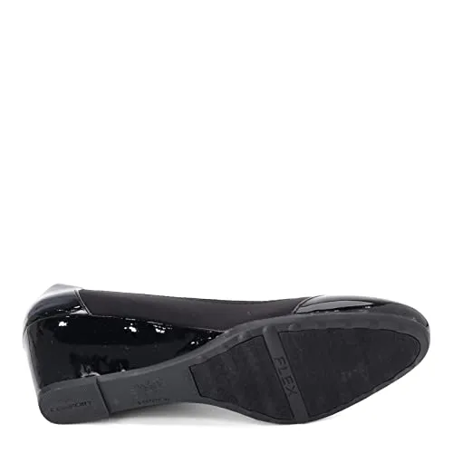LifeStride Womens Juliana Str Pump, Black, 7 Wide US
