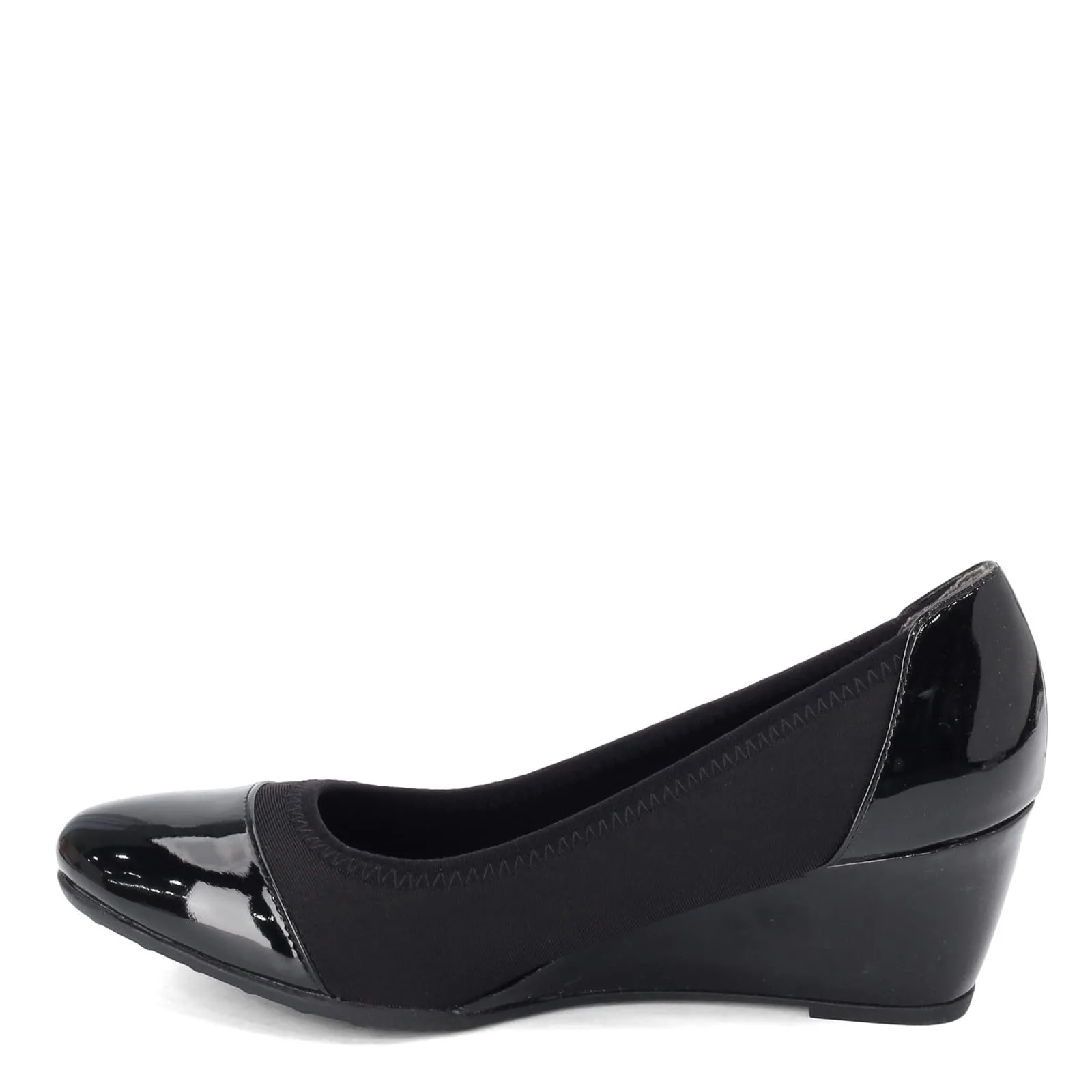 LifeStride Womens Juliana Str Pump, Black, 7 Wide US