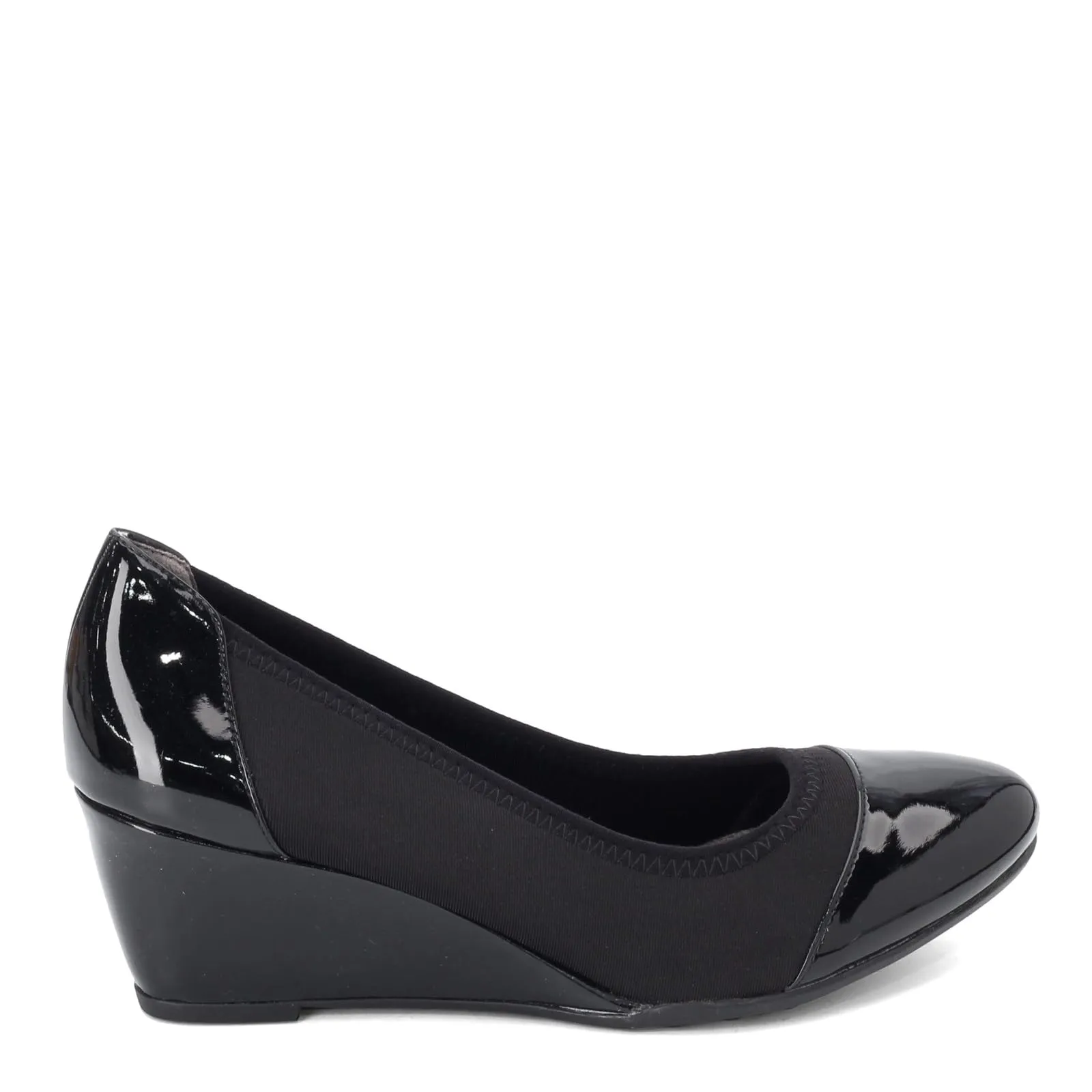 LifeStride Womens Juliana Str Pump, Black, 7 Wide US