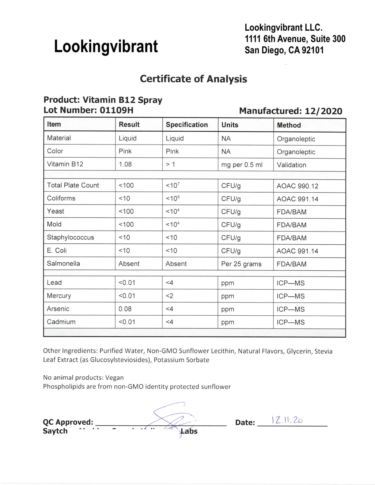 Liposomal B12 (Spray)