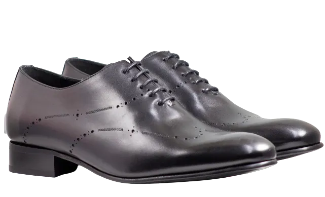Luciana Men's Black Leather Dress Shoe 7784