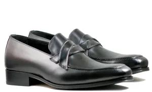 Luciana Men's  Black Leather Dress Shoe 7836