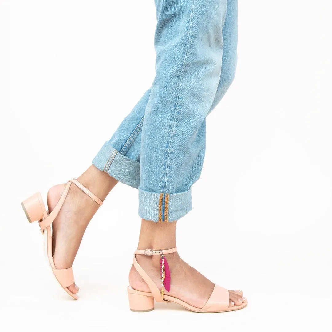 Malbec Feather Shoe Charm