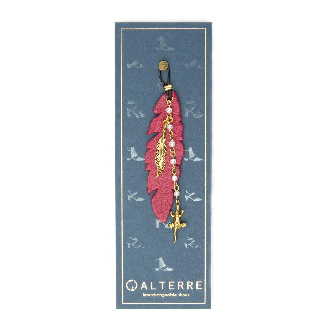 Malbec Feather Shoe Charm