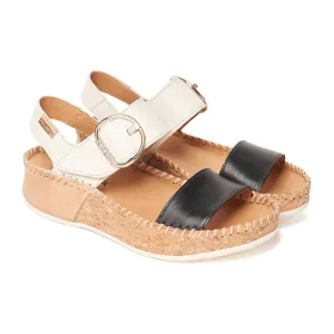 Marina Platform Back Strap | Leather | Black/Ivory