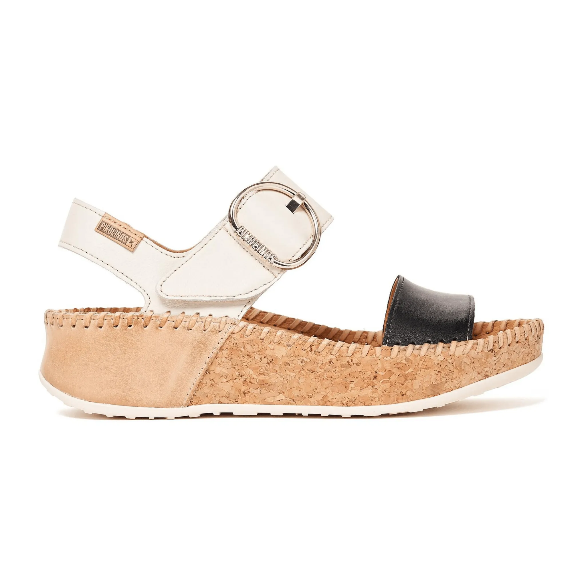 Marina Platform Back Strap | Leather | Black/Ivory