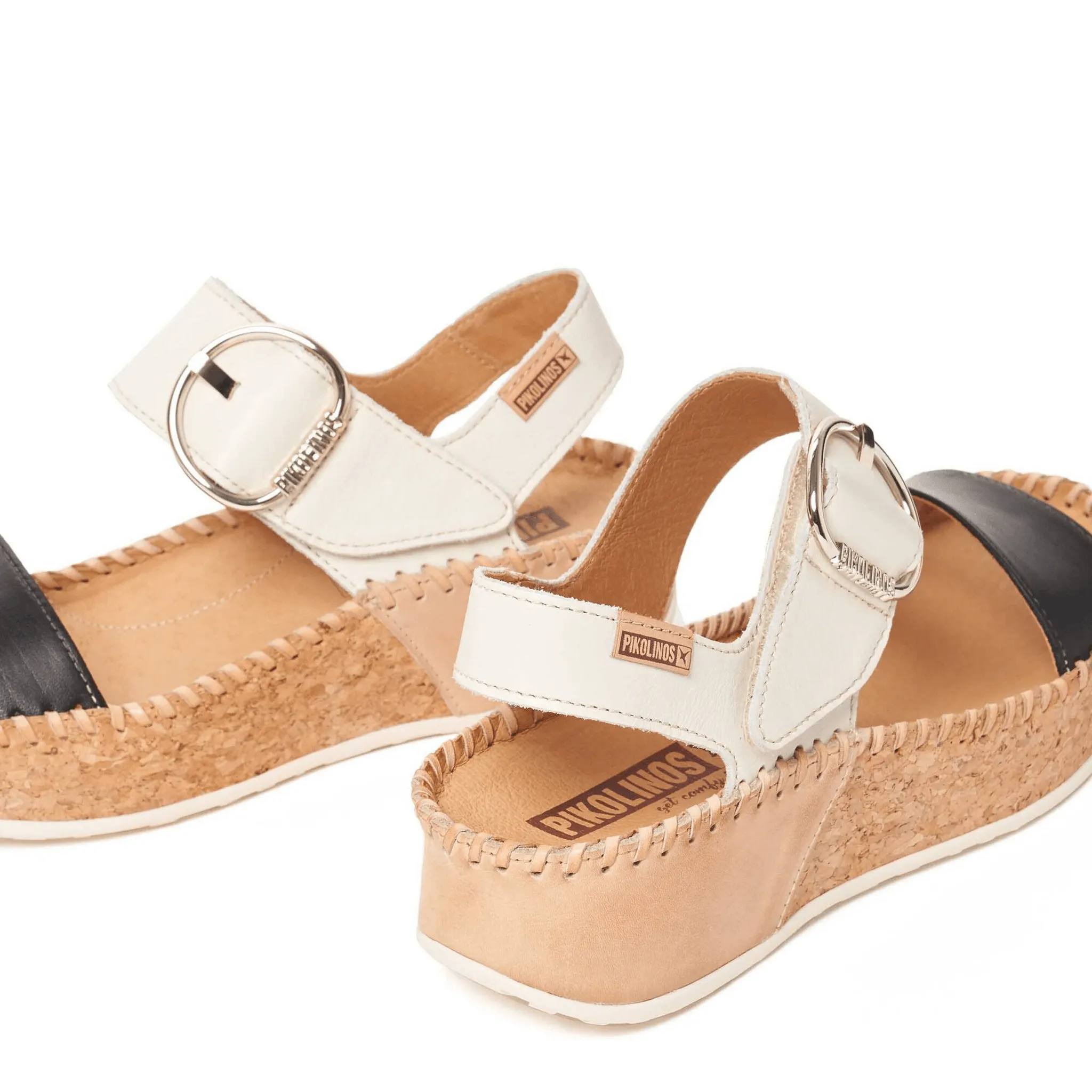 Marina Platform Back Strap | Leather | Black/Ivory