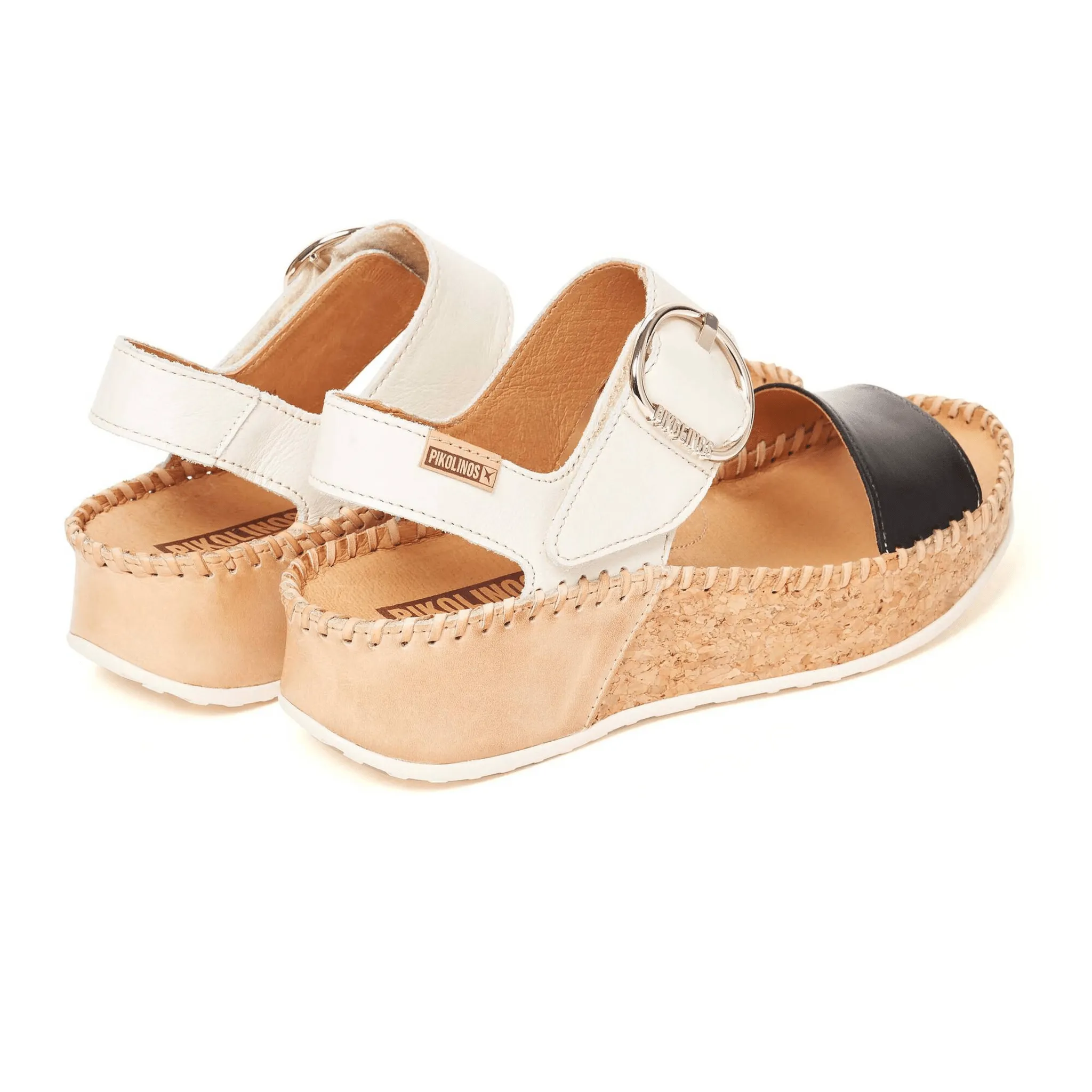 Marina Platform Back Strap | Leather | Black/Ivory