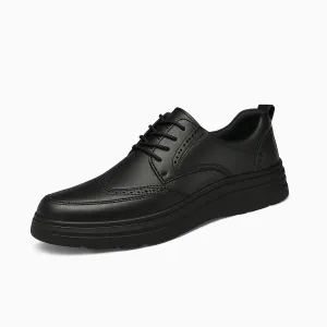 Men's Sleek Leather Slip-On Shoes 2 & 2.4 inches Lift
