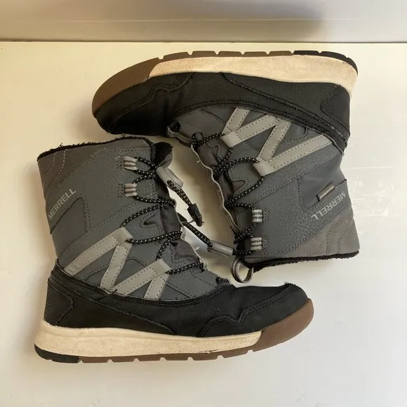 Merrell Kids Unisex Snow Crush Waterproof Boot in Grey