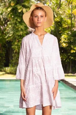 MOROCCO ORIENT EMBROIDERED WHITE MINI