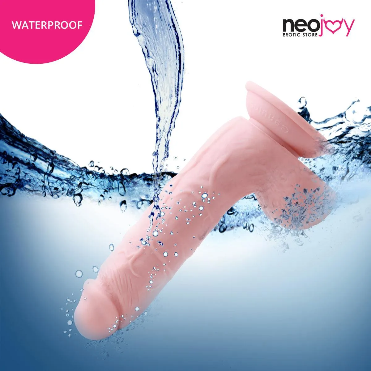 Neojoy - Chubby Dildo With Strap-On Dong Harness - 21.34cm - 8.4 inch