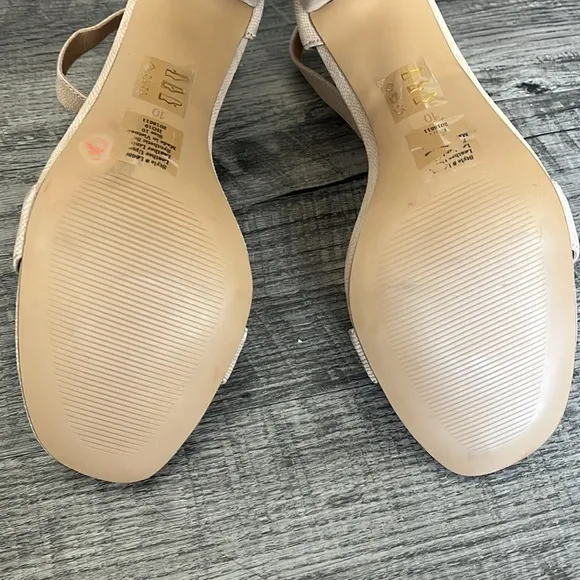 NWOB Madewell The Brooke Ankle-Strap Sandal in Embossed Leather Size 10