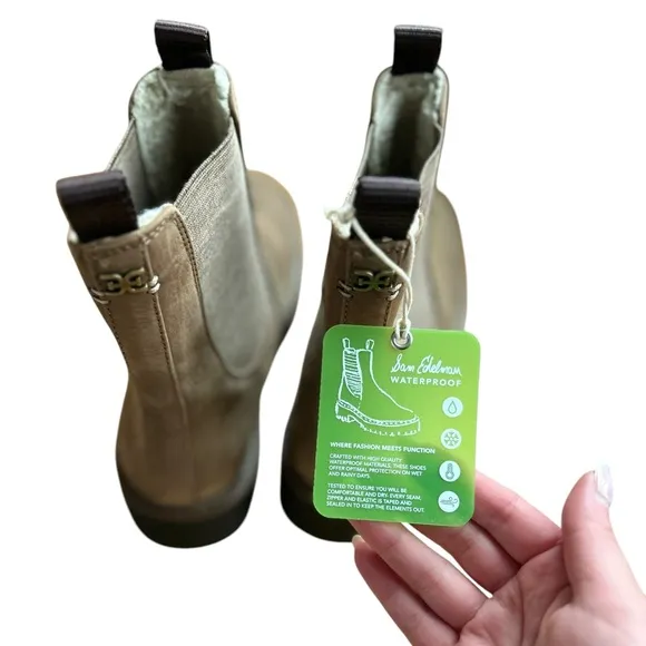 NWT Sam Edelman Laguna Waterproof Lug Sole Chelsea Boot - Size 10.5 - Tan