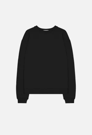 Oversized Crewneck Pullover / Black