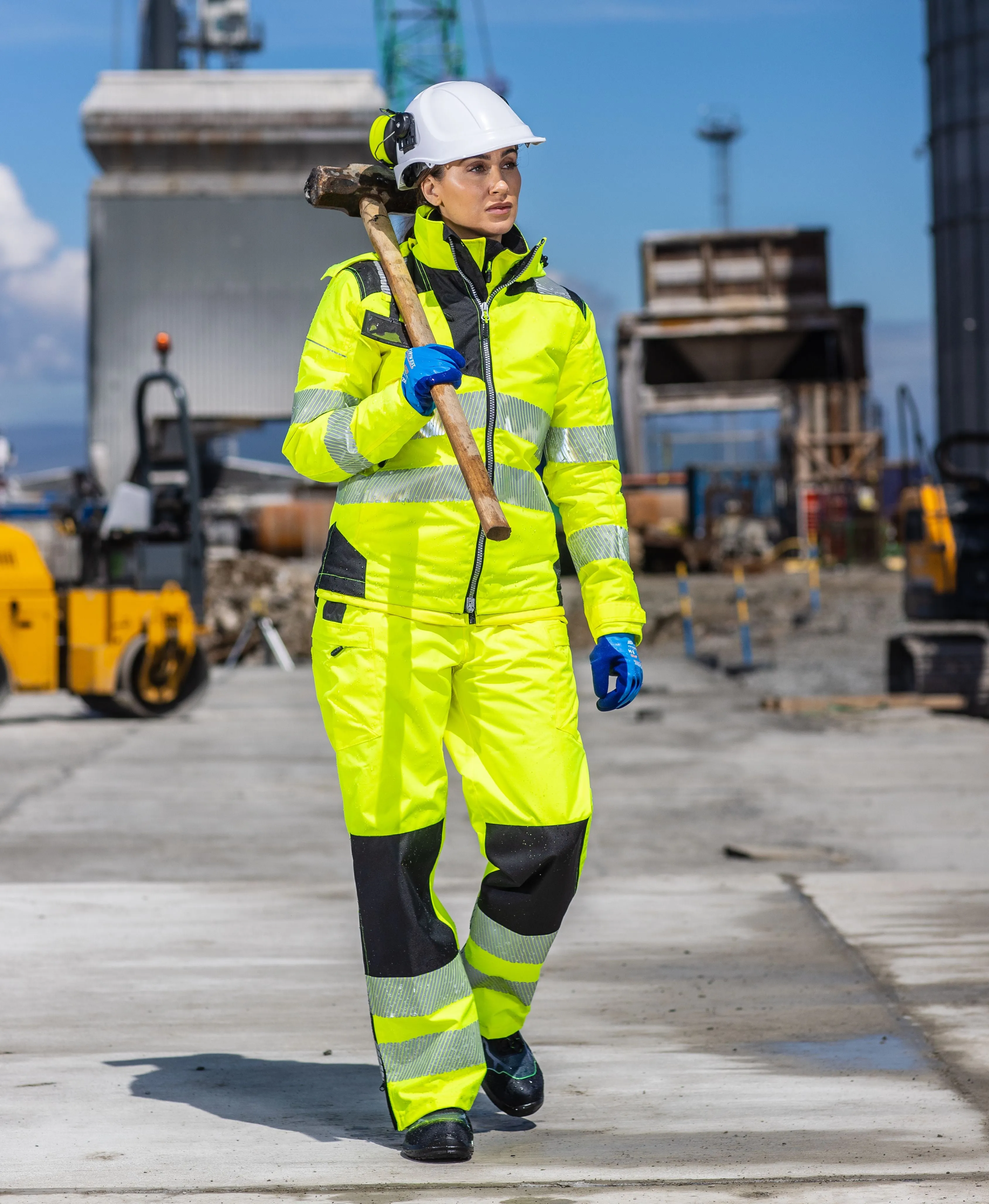 Pantaloni PW3 Antipioggia donna Hi-Vis
