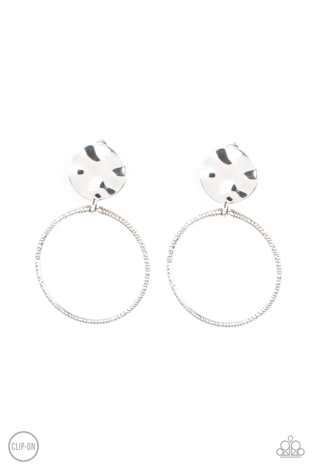 Paparazzi Undeniably Urban Earrings Silver (Clip Ons)