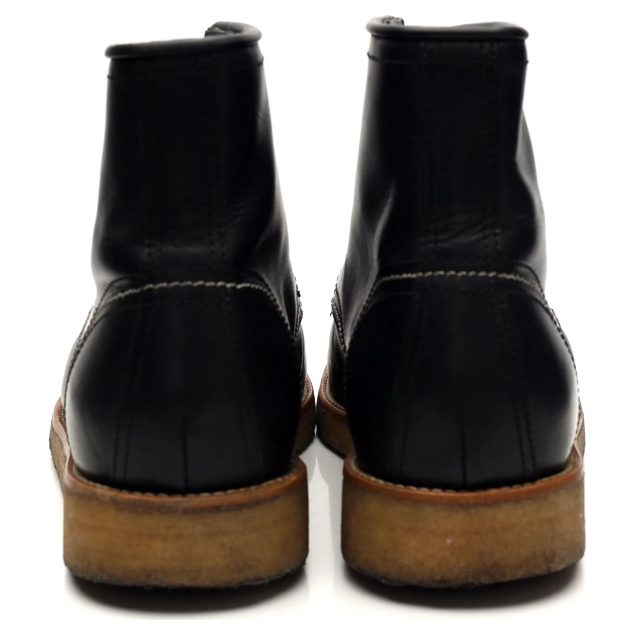 'Pastissee' Black Leather Moc Toe Boot UK 10 EU 44