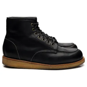 'Pastissee' Black Leather Moc Toe Boot UK 10 EU 44
